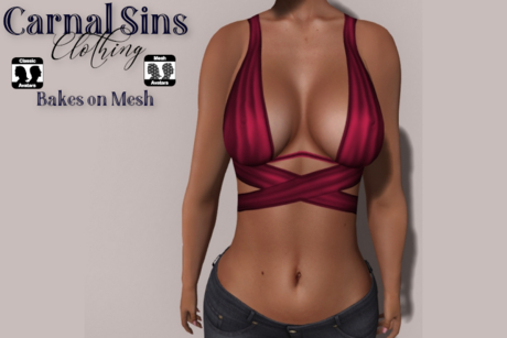 Second Life Marketplace - {CS} Tops - Aria Pink